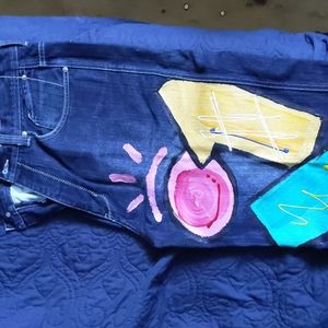 Boomx jeans hand painted